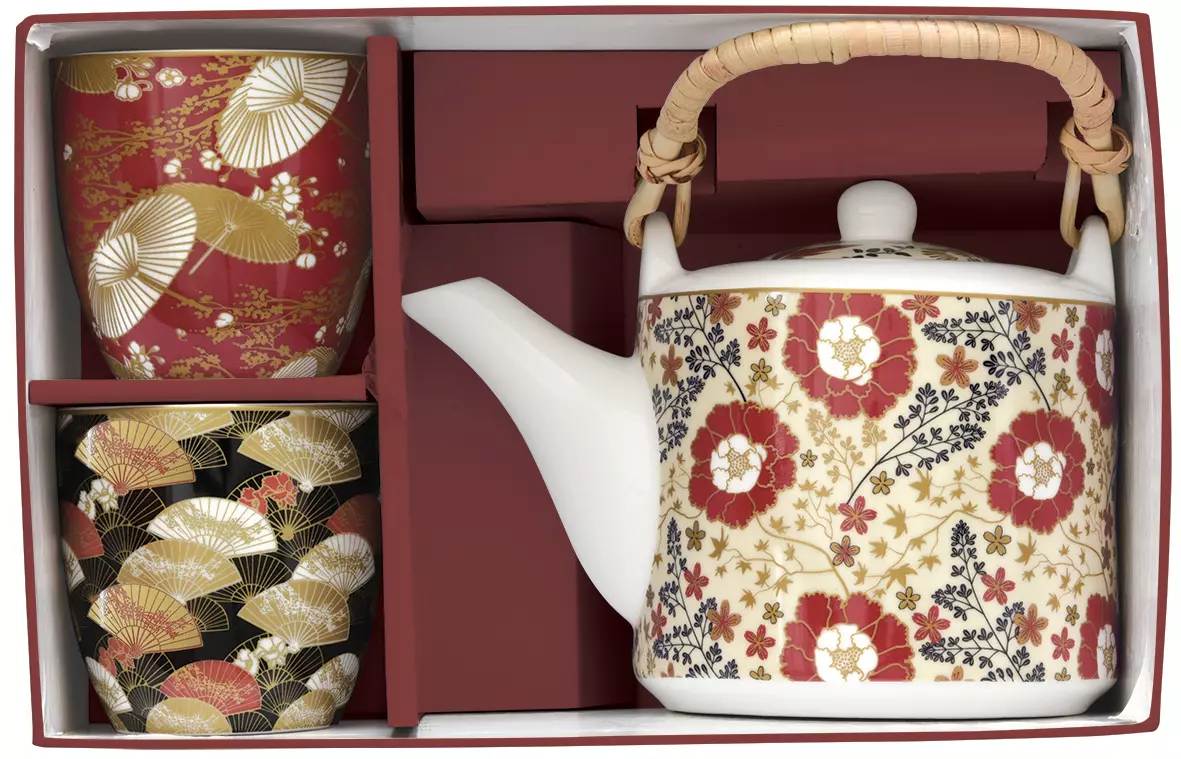 Czarnik Z SITKIEM do herbaty + 2 czarki